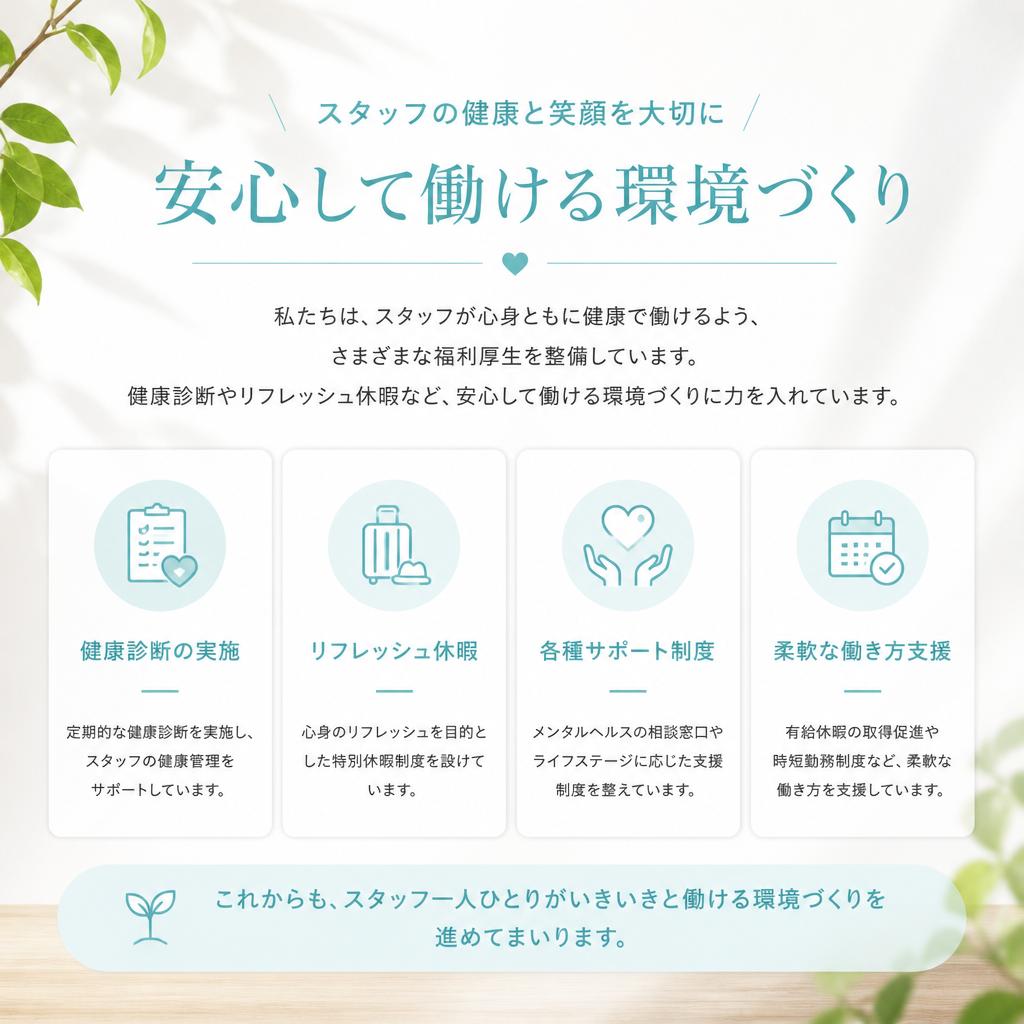 充実した福利厚生