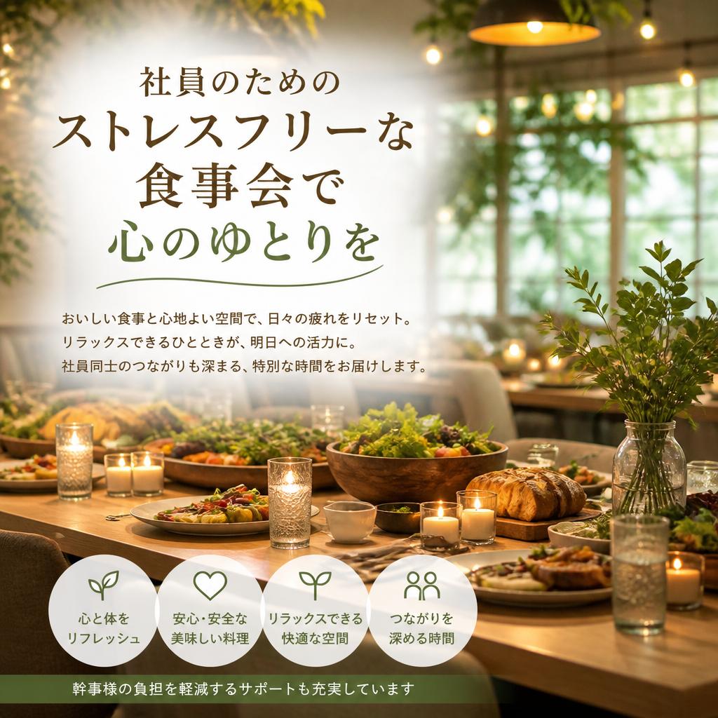 社員のためのストレスフリーな食事会で心のゆとりを