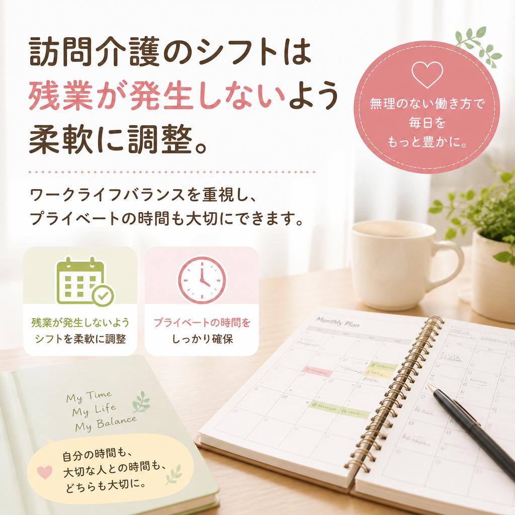 残業なしの働きやすい環境