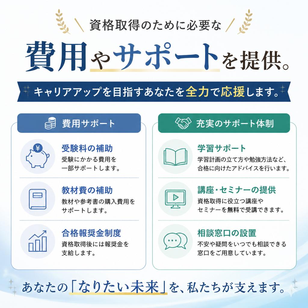 資格支援制度でさらなる成長を